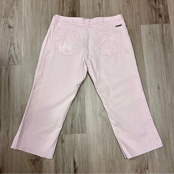 Vintage y2k Hint capri corduroy jeans in light pink. NWOT sz 13 low rise - Picture 8 of 13
